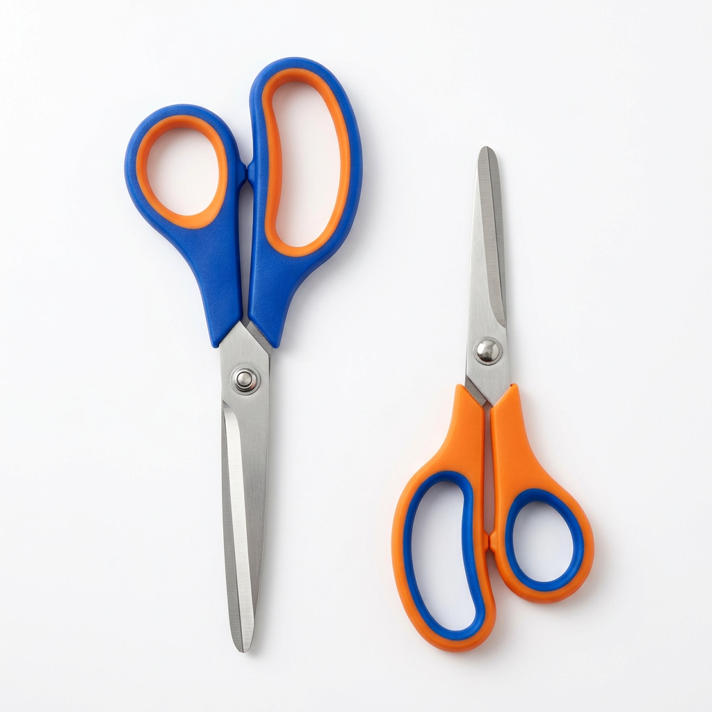 Cut & Create scissors set concept on a white background