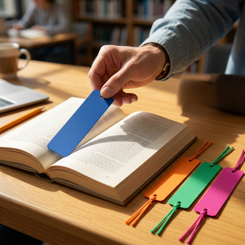 Page Compass bookmark reading use concept