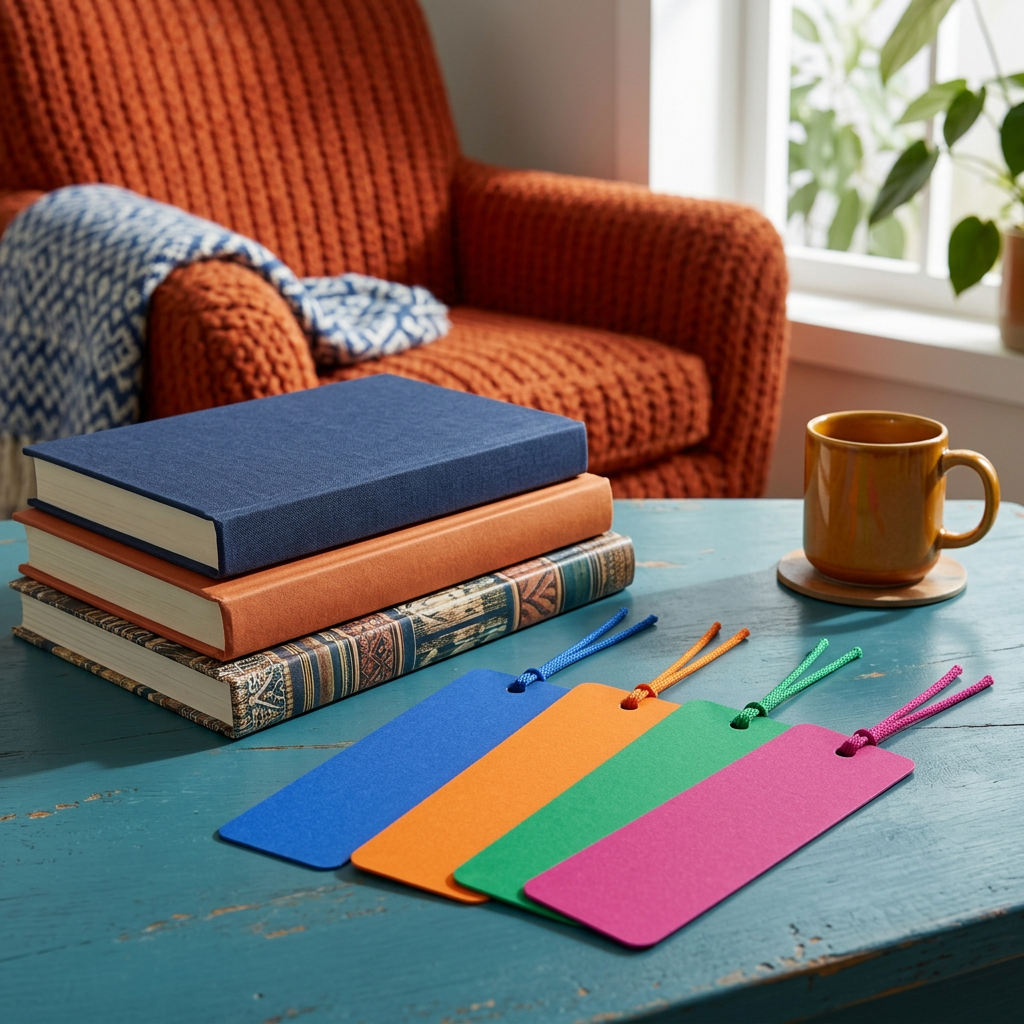 Page Compass bookmark set reading corner display concept