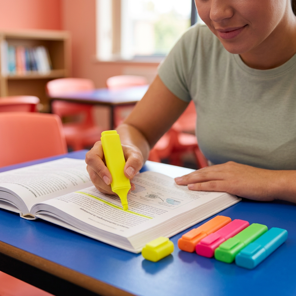 Prism Study Highlighter Set for Reading, Revision & Color-Coded Notes