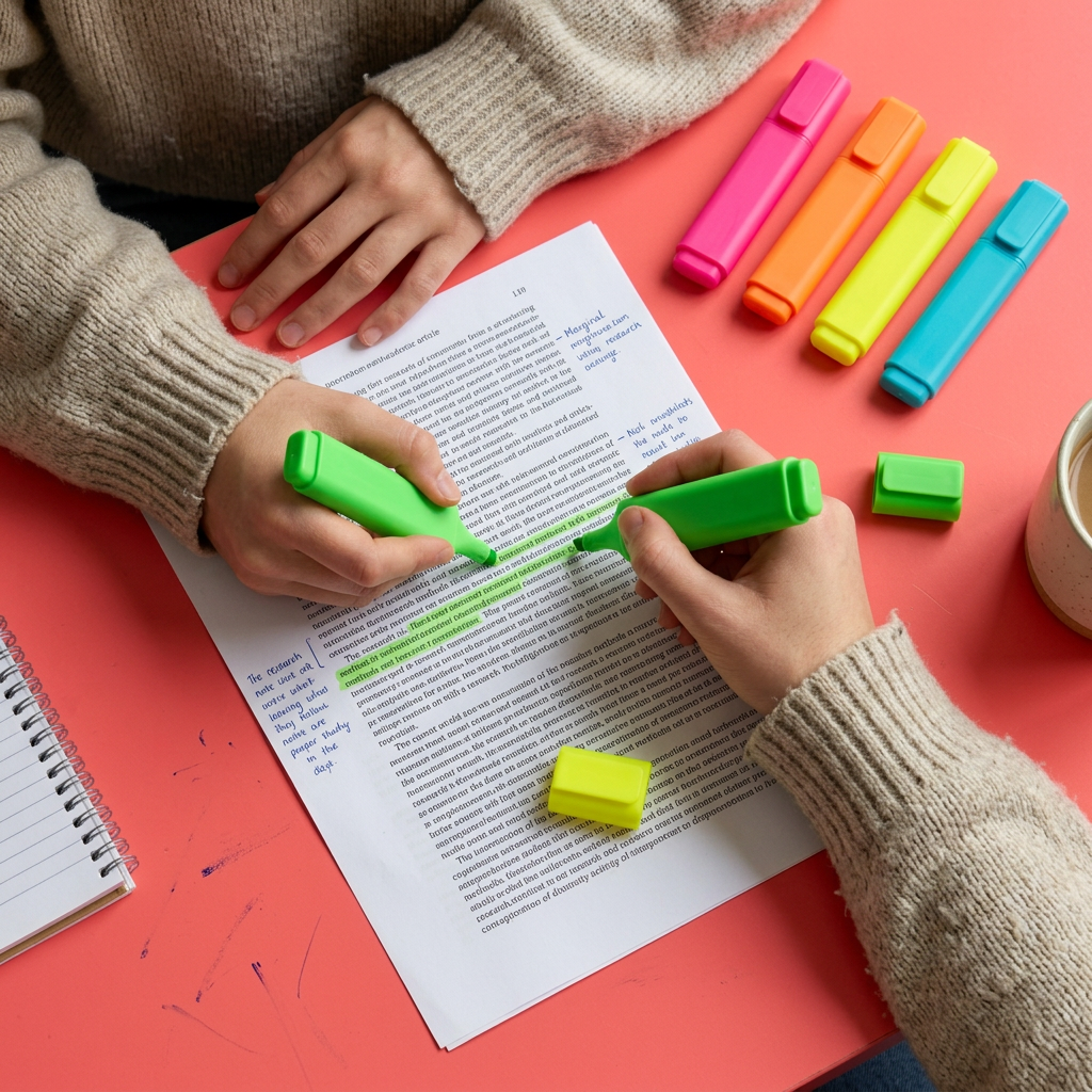 Prism Study Highlighter Set for Reading, Revision & Color-Coded Notes