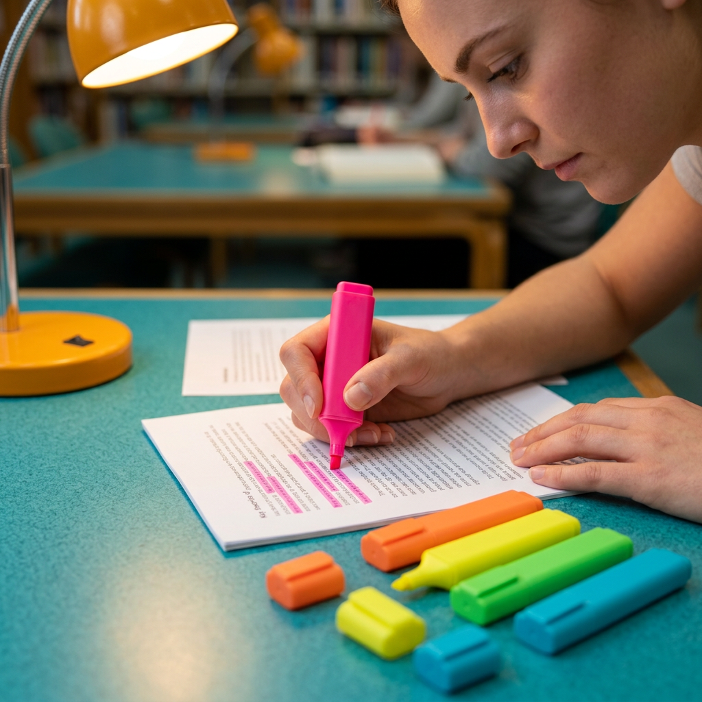 Prism Study Highlighter Set for Reading, Revision & Color-Coded Notes