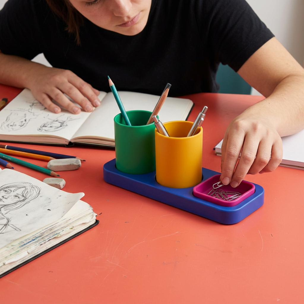 Desk Palette Organizer Set for Study Spaces & Everyday Stationery
