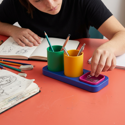 Desk Palette Organizer Set for Study Spaces & Everyday Stationery