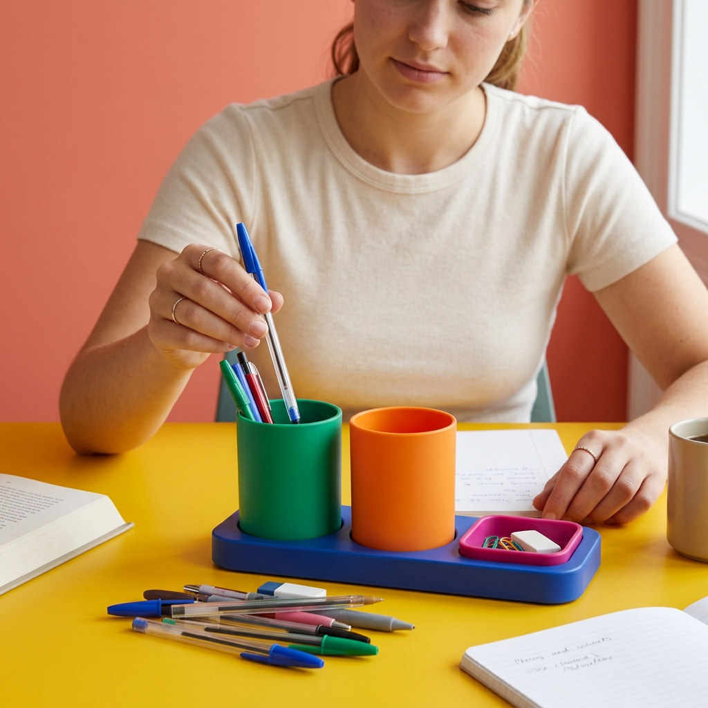 Desk Palette Organizer Set for Study Spaces & Everyday Stationery