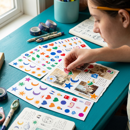 Creative Spark Sticker Set for Cards, Collages & Study Projects