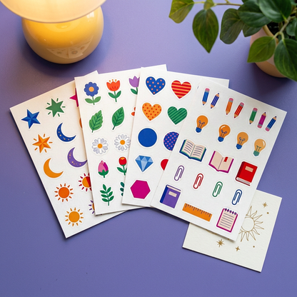 Creative Spark Sticker Set for Cards, Collages & Study Projects