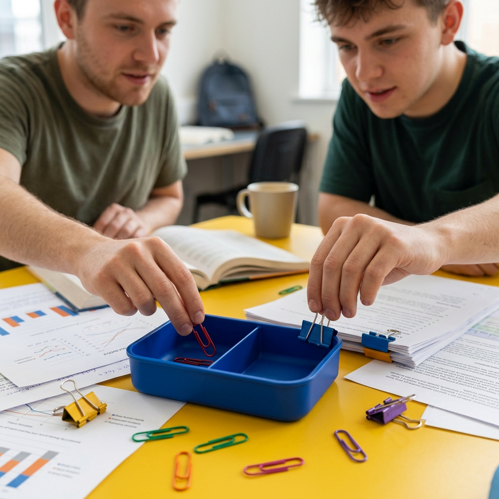 Clip & Gather Stationery Set for Study Papers & Desk Organization