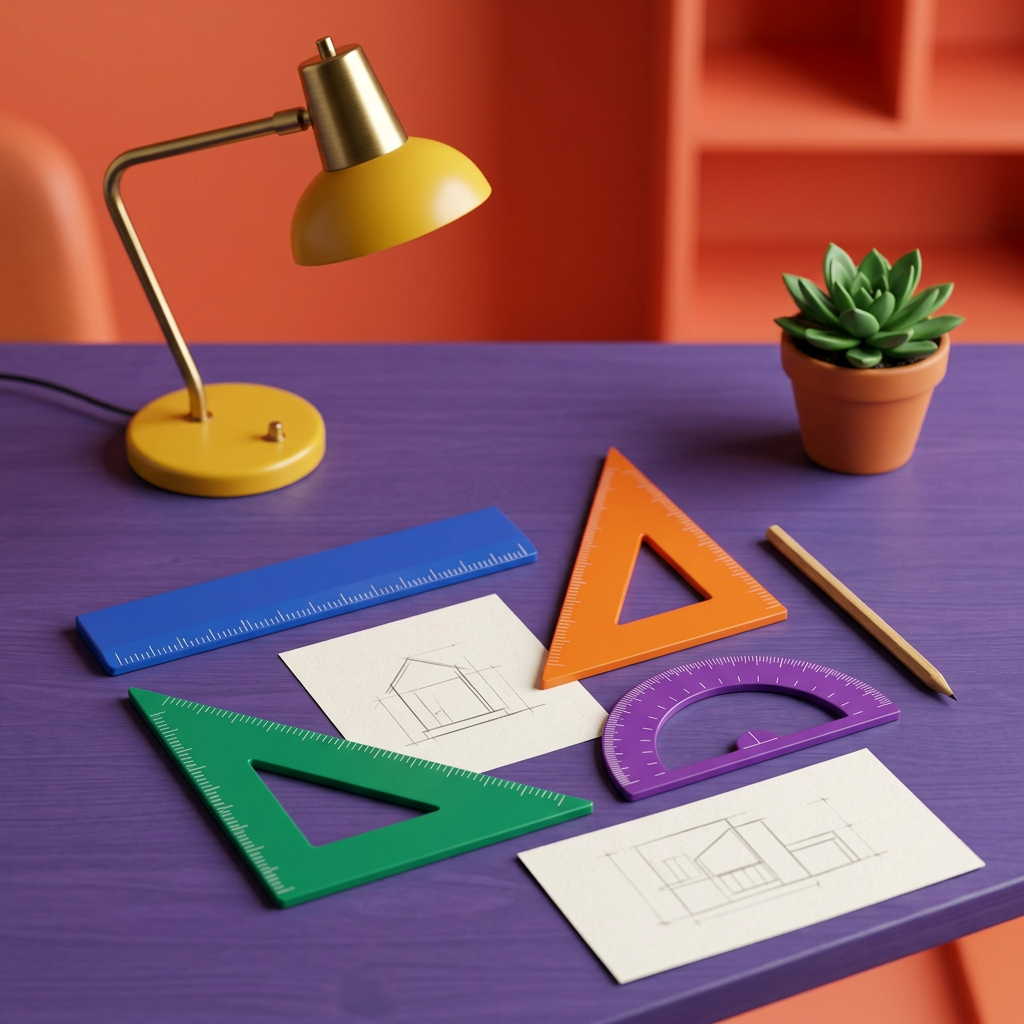 Shape Studio Ruler & Drawing Tool Set for Study, Sketches & Layouts