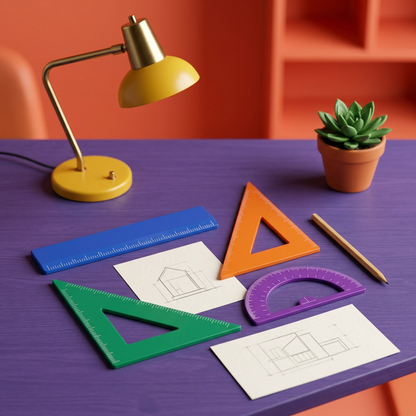 Shape Studio Ruler & Drawing Tool Set for Study, Sketches & Layouts