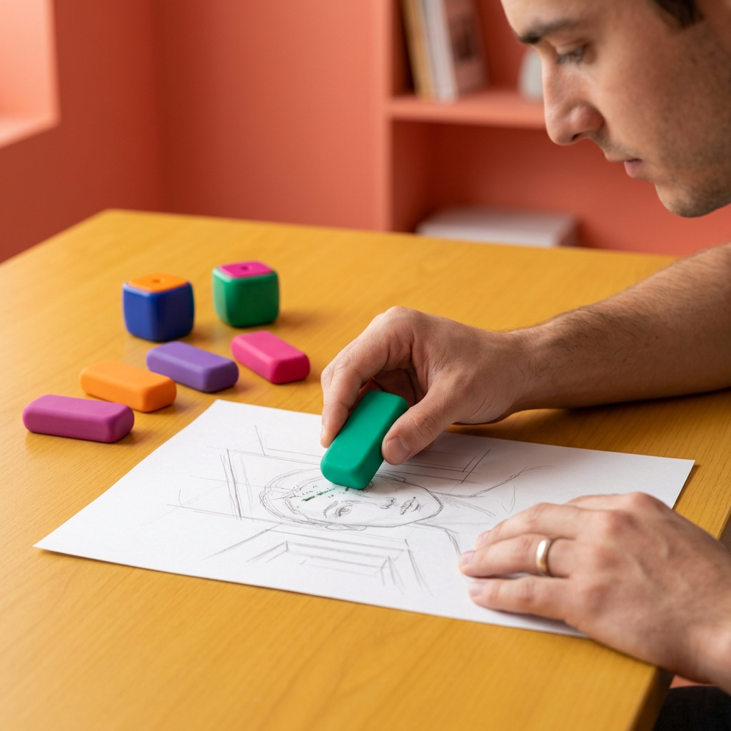 Fresh Start Eraser & Sharpener Set for Study Notes & Creative Sketches