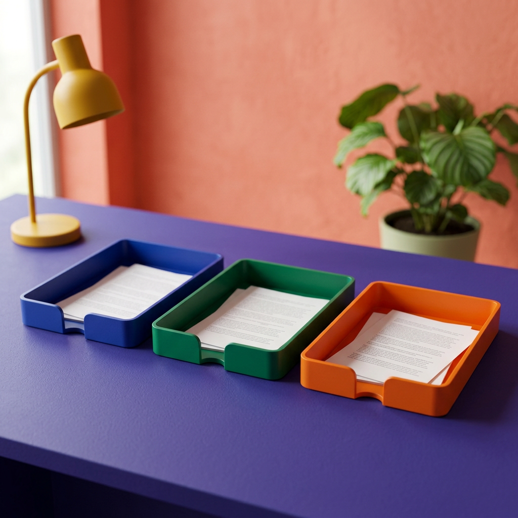 Desk Current Letter Tray Set for Study Papers & Everyday Organization