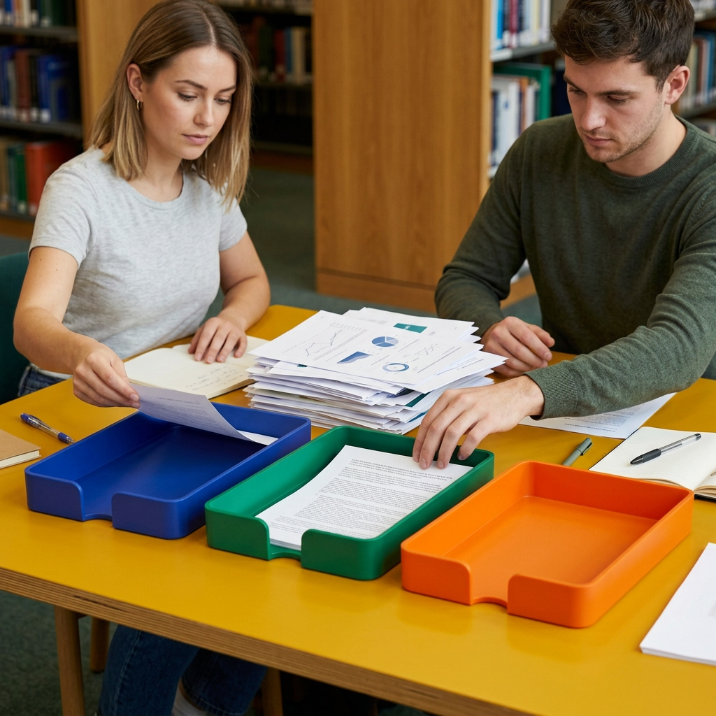 Desk Current Letter Tray Set for Study Papers & Everyday Organization
