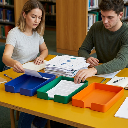 Desk Current Letter Tray Set for Study Papers & Everyday Organization